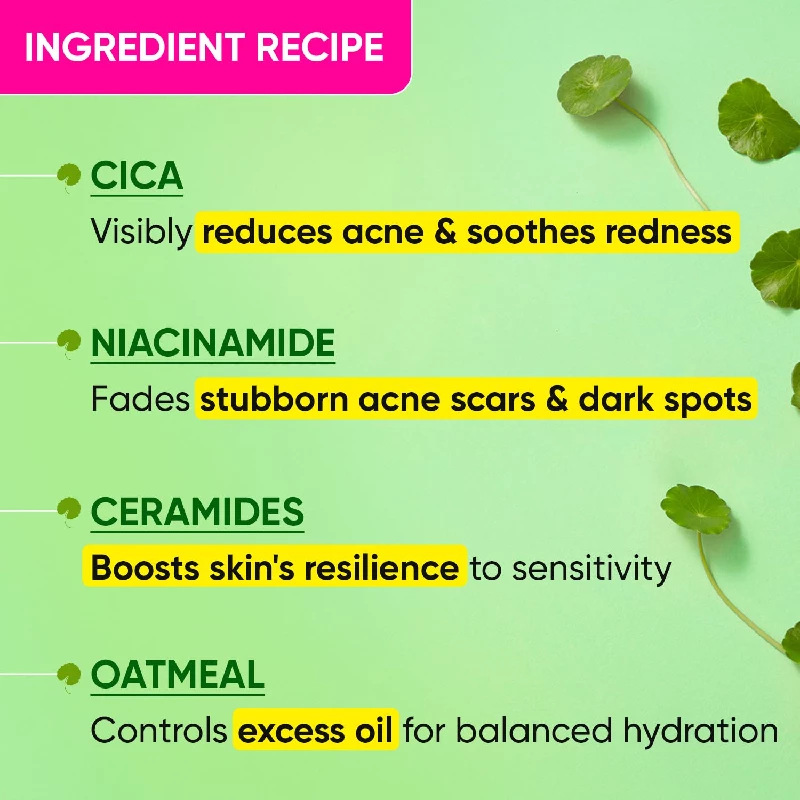 Dot & Key CICA + Niacinamide Oil Free Moisturizer for Acne Prone Skin, 50 g-5.webp